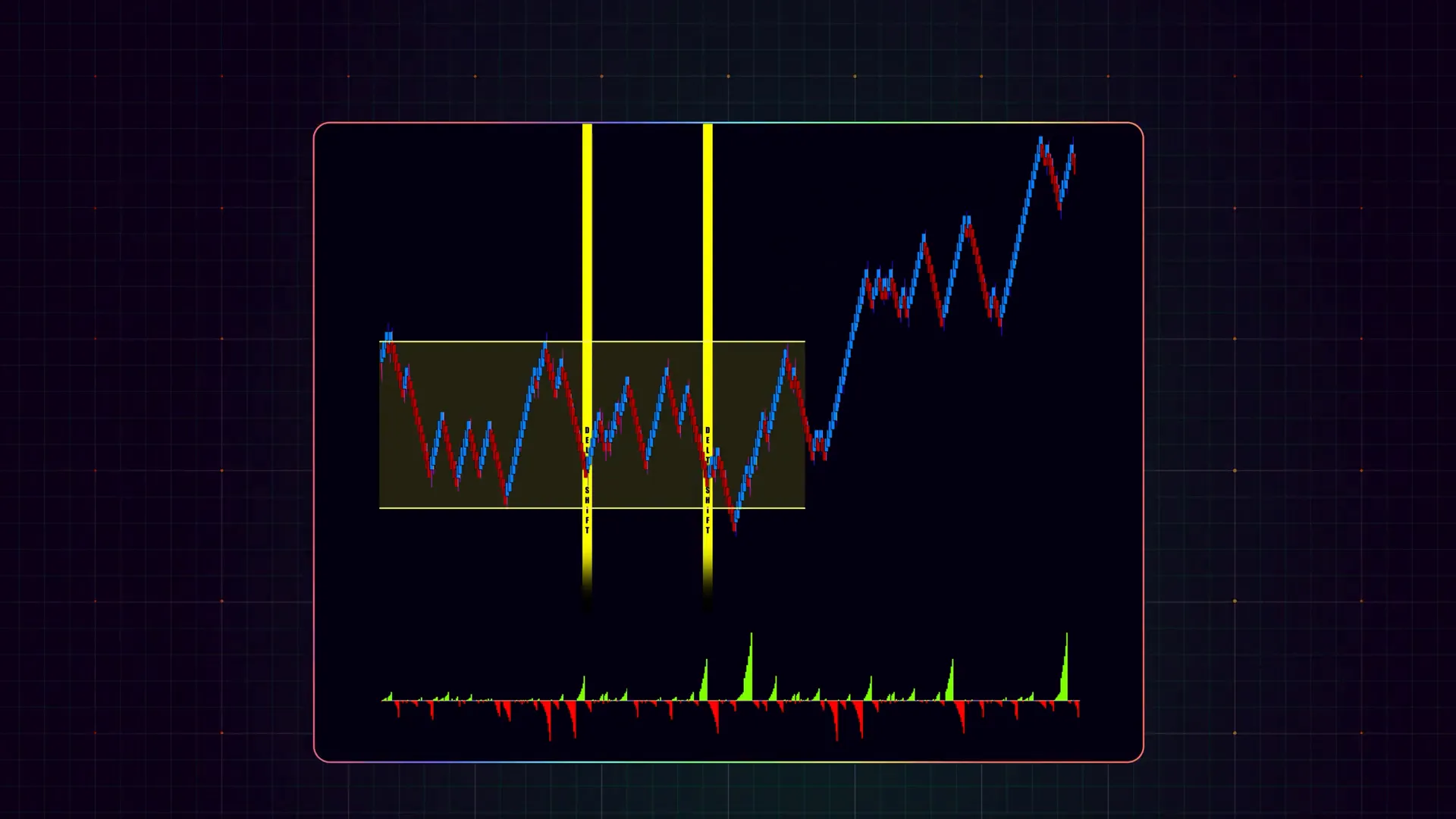 Two delta shifts within accumulation zone indicating DDSR