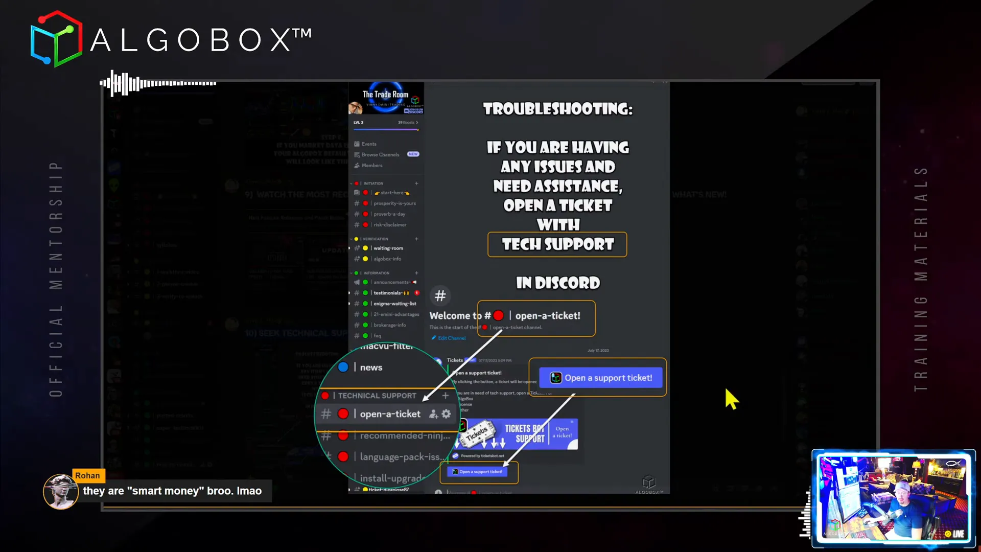 AlgoBox Discord technical support and community engagement