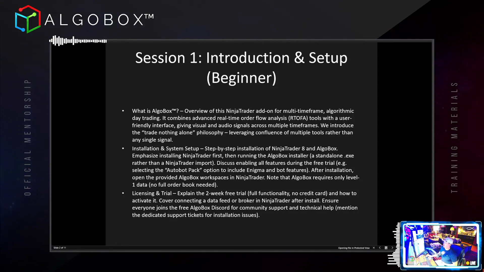 Step-by-step NinjaTrader installation guide for AlgoBox